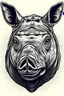 Placeholder: rhino head illustration