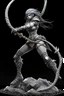 Placeholder: female gray skin Shadar-Kai wielding a Whip a whip made out of black thorns