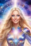 Placeholder: cosmic woman smile,beautiful ufos rainbow, admiral from the future, galactic confédération, fine whole face, crystalline skin, expressive blue eyes,rainbow, smiling lips, very nice smile, costume pleiadian, Beautiful tall woman pleiadian Galactic commander, ship, perfect datailed golden galactic suit, high rank, long blond hair, hand whit five perfect detailed finger, amazing big blue eyes, smilling mouth, high drfinition lips, cosmic happiness, bright colors, blue, pink, gold, jewels, realist,