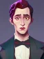 Placeholder: Portrait of a 30 year old strange gay wizard like Mary Poppins