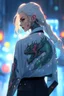 Placeholder: Yakoza girl with neon dragon tattoo in 8k anime realistic drawing style, close picture, rain, intricate details, highly detailed, high details, detailed portrait, masterpiece,ultra detailed, ultra quality