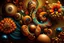 Placeholder: fractal flowers, Fantasy Flowers and Adorable Happy Flower, Catherine Abel style, digital painting, elegant, soft diffused, light fantasy, oil on canvas, beautiful, high detail, ultra detailed, crisp quality, colourful, Jacek Yerka, acrylic art, Gediminas Pranckevicius. art deco. Paisley Brown. polished. Art Deco by Catherine Abel