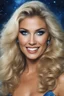 Placeholder: full color, facial portrait, smiling Heather Thomas with (((Blonde Hair))), (((blue eyes))), 32k, UHD, Professional Photo -- Botany - Starry - Retro Pop - Dark Fantasy - Horror - Festive - Realistic - 32k, UHD, professional quality, 8 x 10 digital photograph