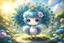 Placeholder: cute anime chibi peacock in a flowergsrden in sunshine Weight:1 heavenly sunshine beams divine bright soft focus holy in the clouds Weight:0.9