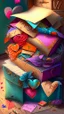 Placeholder: A bunch of love letters, realistic, professional, art, detailed, vibrant colors.