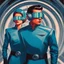 Placeholder: draw a retrofuturism spy in neon colors