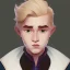 Placeholder: Portrait of a sweet 9 year old wizard blond curly hair boy with big lips Nick Harris style