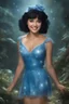 Placeholder: full color, full body portrait, smiling 18-year-old Betty Rubble with (((Black Hair))), (((blue eyes))), (((Blue ribbon in her hair))), 32k, UHD, Professional Photo -- Botany - Starry - Retro Pop - Dark Fantasy - Horror - Festive - Realistic - 32k, UHD, professional quality, 8 x 10 digital photograph