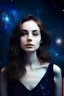 Placeholder: young beautifull woman galactic cosmos