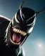 Placeholder: mavel comic book venom, symbiote, web swinging, open mouth, oversized mouth, long teeth and tongue, highly detailed, hyper-detailed, beautifully color-coded, insane details, intricate details, beautifully color graded, Cinematic, Color Grading, Editorial Photography, Depth of Field, DOF, Tilt Blur, White Balance, 32k, Super-Resolution, Megapixel, ProPhoto RGB, VR, Halfrear Lighting, Backlight, photorealistic rendering