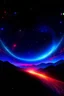 Placeholder: hill neon blackhole on star sky