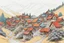 Placeholder: Colour Draw a mountain village of 5 houses