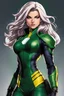Placeholder: Rogue from X-Men, My Hero Academia Art Style.
