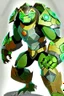 Placeholder: alien From Ben 10 cartoon. Lion. Advanced metal. Magnetic force. Magic power. And his turtle shield