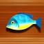 Placeholder: 3d icon, cute tilapia fish over kitchen cutting board, shiny object, graphic design, unreal engine