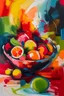 Placeholder: Create a series of abstract paintings inspired by the diverse flavors of cuisine. Use bold strokes and rich colors to evoke the sensations of taste and the artistry of culinary experiences."