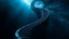 Placeholder: Stairs between heaven and hell, a big vertical spiral staircase made of indefinable material, the end of which cannot be seen, connecting the hellish dark depths with the endless dark blue universe, higg detailed, surreal, dark vibe, cinematic