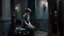 Placeholder: A classic oil painting with intricate brush strokes and dramatic lighting, Loneliness comes through empty mirrors, evoking a sense of isolation and longing