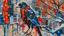 Placeholder: Capture a compelling image of a crow adorned in a punk leather jacket within a snowy Christmas atmosphere in the expressionist style of Egon Schiele. Embrace a minimalist painting style that accentuates the unique fusion of the edgy leather jacket and the holiday charm. Ensure the composition highlights the crow's distinct presence against the backdrop of a winter Christmas ambiance, creating a visually captivating scene.