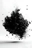 Placeholder: create a suspended black porous particle with white background