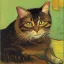 Placeholder: Portrait of a cat by Van Gogh