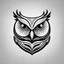 Placeholder: B&W Owl Logo, very simple curvy lines,