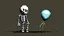 Placeholder: Banksy balloon skeleton 8bit