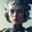 Placeholder: high definition cyborg, 4k, male, sad, tear, ultra high definition, finely tuned detail, unreal engine 5, octane render, ultra realistic face, detailed make-up, detailed hair, detailed metals, use dynamic palette, accurate proportions, high contrast, black smokey bokeh background