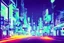 Placeholder: night time city lights, neon, lo-fi theme, background