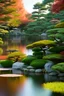 Placeholder: Tranquil Japanese garden in autumn, realistic, photo