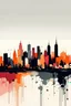 Placeholder: Minimalistic style paint of newyork city