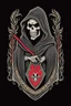 Placeholder: A coat of arms featuring the grim reaper