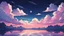 Placeholder: Cute and aesthetic anime clouds at night, 90s, cartoon, lofi