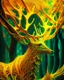 Placeholder: Green trees forest fractal art hyper-detailed intricate shocking artwork yellow deer cream orange 8k