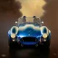 Placeholder: hyperrealism Drawing of 'Dark Blue AC Shelby Cobra 427' three quarter frontal aerial view, by gaston bussiere, greg rutkowski, yoji shinkawa, yoshitaka amano, tsutomu nihei, donato giancola, tim hildebrandt,oil on canvas, cinematic composition,Sharp detail,extreme detail,fit full head inside picture,16k