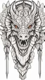 Placeholder: simple and creative and cute design for dragon head front view