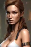 Placeholder: portrait busty and face, camilla luddington abandoned, big busty, lara croft clothes,