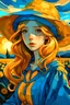 Placeholder: Anime girl in the colors of Van Gogh's paintings