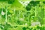 Placeholder: A lime green savanna with leafy trees and animals designed in Chinese paper art painted by Hashimoto Gaho