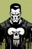 Placeholder: punisher sku;; in the style of Hiroshi Nagai