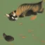 Placeholder: a cat dreaming of duckweed as traditional japanese painting