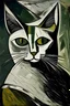 Placeholder: Portrait of a cat by picasso