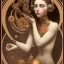 Placeholder:  Join our Discord! Accueil Historique Galerie Live Images générées (200) 200 dernières uniquement A beautiful portrait of a cute cyberpunk woman happy, alphonse mucha style, grain on the skin, tribal tatoos, orange color scheme, high key lighting, volumetric light high details with white stripes and feathers full length, soft lighting, soft pastel gradients, high definition, blender 3d cinematic, op art, visionary art, sacred geometry, fractal, white balanced, lot's of grain on her skin