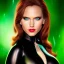 Placeholder: ultra detailed fullbody portrait of busty beautiful Black Widow, wearing skintight black costume, extremely detailed digital painting, intrincate, extremely detailed smiling face,crystal clear Big Green eyes, in the style of Adam Hughes , mystical colors , perfectly centered image, perfect composition, rim light, beautiful lighting,8k, stunning scene, raytracing