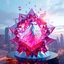 Placeholder: very complex CIFY structure ,pretty viberating color environment 3d metalic and crystal recursive evolving and animating beveled geometric base very complex structure emiting mirror bubbles that broke, goddess of love in a pretty cleric dress comes out dancing gracefully , viberating color moving very in modern city escape environment while camera tracking it.