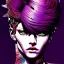 Placeholder: beautiful punk girl, hyper detailed, hyperdetailed, intricately detailed, illustration by <kilian eng> <Yoji Shinkawa>, purple tones,