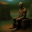 Placeholder: malignantly useless, depicting a fear of being alone, Style by Pawel Kuczynski and Basquiat and VS Gaitonde, surreal horror art, nightmarish, dynamic composition, dark color burn, based on the imagery of Zdzislaw Beksinski