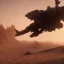 Placeholder: Armored Core machine robot fights another Armored Core fly in the sky in the desert with the ocean where you can see the space in the sky with the twilight on the horizon, 4k resolution