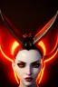 Placeholder: Succubus character, demon horns, demon tail, ominous, facepaint, waist up portrait, intricate, oil on canvas, masterpiece, expert, insanely detailed, 4k resolution, retroanime style, cute big circular reflective eyes, cinematic smooth, intricate detail , soft smooth lighting, soft pastel colors, painted Renaissance style