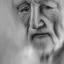 Placeholder: moody close up charcoal portrait of an old man, studio photography, delicate, highly detailed, chiaroscuro, beautiful composition, delicate arrangement, aesthetic, soft lighting, tender